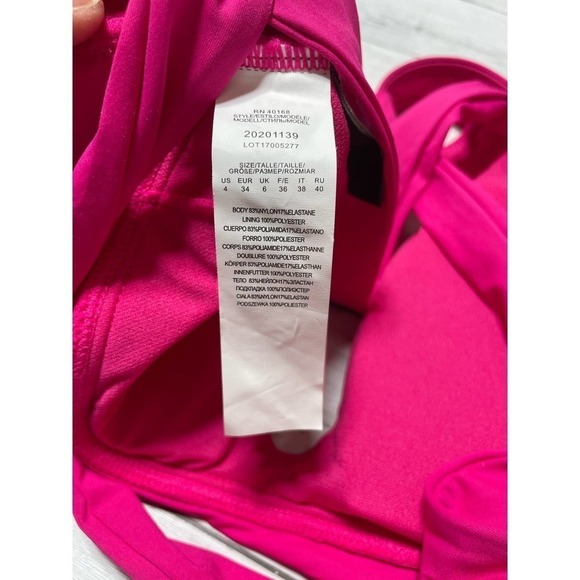 Ralph Lauren women’s twist back bikini top pink halter soft boho cottage core - Picture 9 of 9